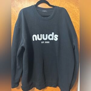 Nuuds Black Crewneck Sweatshirt